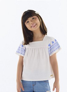 Blusa Infantil menina Manga Curta Quimby