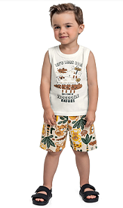 Conjunto Infantil com Regata e Bermuda para Menino