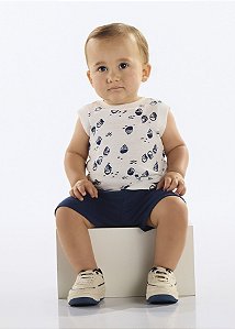 Conjunto Bebê Menino com Regata e Bermuda  Quimby