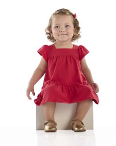Vestido Infantil Vermelho Quimby