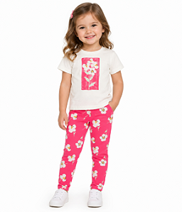 Conjunto Infantil Menina Blusa e Legging