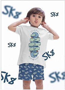Pijama Infantil Masculino Skate Brilha Escuro