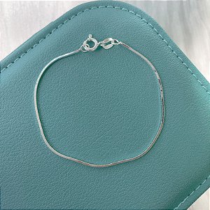 Pulseira Prata Rabo de Rato Quadrado
