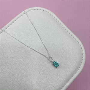 Colar em Prata com Pedra turmalina Paraíba