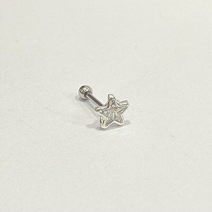 Piercing Estrela com Pedra de Zircônia