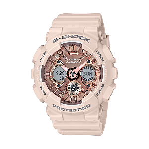 Relógio Casio G-Shock Feminino Anadigi Rosa GMA-S120MF-4ADR