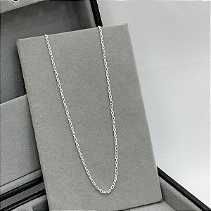 Cordão Modelo Cadeadinho 70cm em Prata