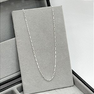 Cordão Masculino Veneziano Aberto 70cm em Prata