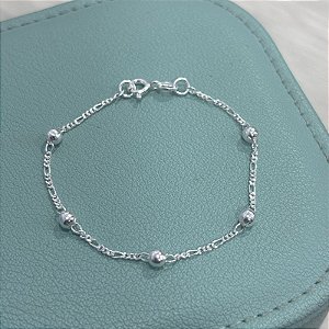 Pulseira Infantil Bolinhas em Prata 925