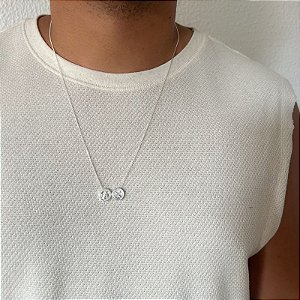 Escapulário São Bento Redondo em Prata