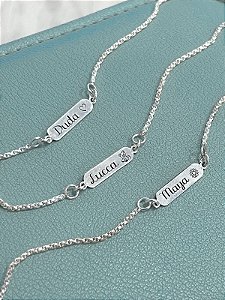 Pulseira Infantil Plaquinha Personalizada
