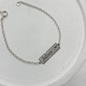 Pulseira Infantil Plaquinha Personalizada Stitch