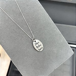 Pingente Prata Oval com Nomes