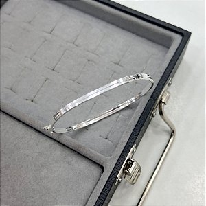 Bracelete Aro Batido 3mm em Prata