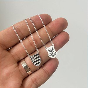 Escapulário Escudo Flamengo em Prata