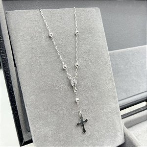 Terço Religioso em Prata