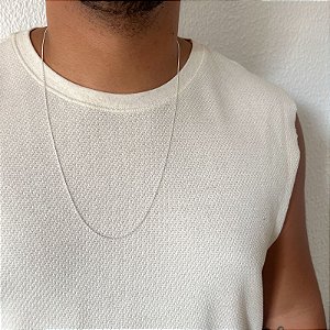 Corrente Elo Mimosa em Prata – 70cm