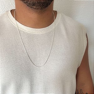 Corrente Elo Grumet em Prata - 70cm