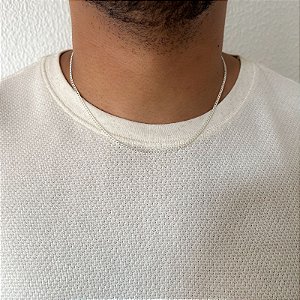 Corrente Elo Grumet em Prata - 50cm