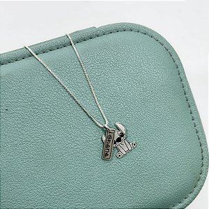Pingente Stitch + Nome Gravado Prata Personalizado