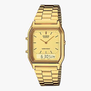 Relógio Casio Dourado Vintage Unissex AQ-230GA-9DMQ
