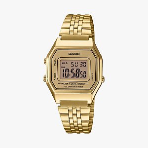 Relógio Casio Feminino Vintage Dourado LA680WGA-9DF