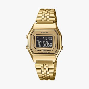 Relógio Casio Feminino Vintage Dourado LA680WGA-9BDF