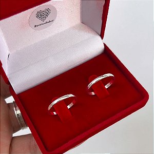 Alianças Minimalistas 2mm em Prata 925 Grátis Caixinha