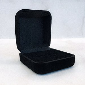 Caixinha Veludo Preta para Anel