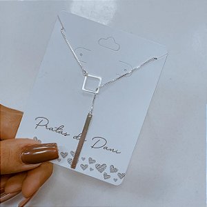 Colar Gravatinha Palito em Prata