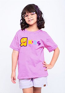 Camiseta infantil R Kids Horizontal roxo