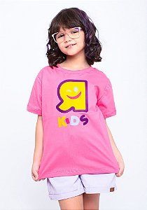 Camiseta Infantil R Kids gigante rosa