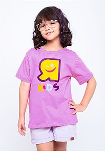 Camiseta Infantil R Kids gigante roxa