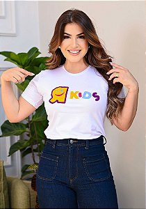 Camiseta R kids horizontal branca