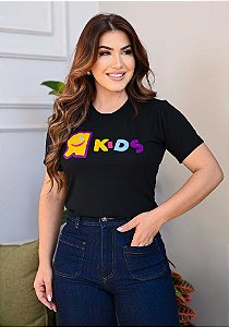 Camiseta R kids horizontal preta