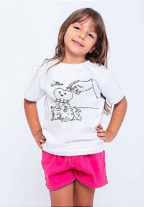 Camiseta Infantil Filho amado para colorir