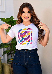 Camiseta R Colors cor Off-white