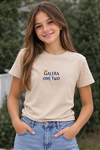 Camiseta Juvenil Galera One Two Cor Areia