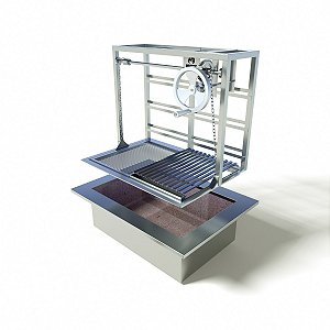 KIT CHURRASQUEIRA PARRILLA Argentina e Uruguaia + Caixa Braseiro modelo PRIME PRO M3