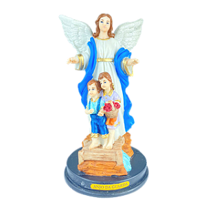 Imagem em Resina Anjo da Guarda Azul 15cm