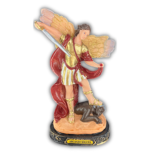 Imagem em Resina Arcanjo São Miguel 15cm