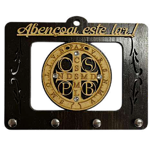 Porta chave em MDF tabaco São Bento