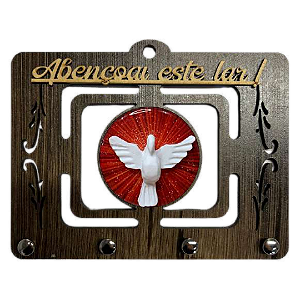 Porta Chave Resinado Tabaco com Divino