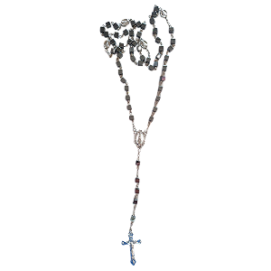 Terço Pedra Hematita Nossa Senhora Aparecida