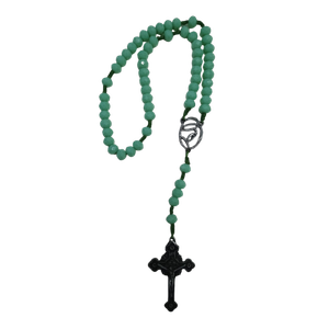 Terço com Contas em Cristal Face de Maria