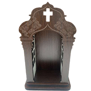 Capela de Oração para Santos de 15cm MDF