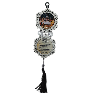 Adorno Santa Ceia Mini Círculo em MDF