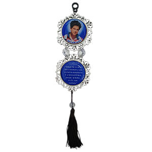 Adorno Mini Círculo São Carlo Acutis em MDF