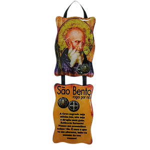 Adorno Fita Duplo Religioso São Bento