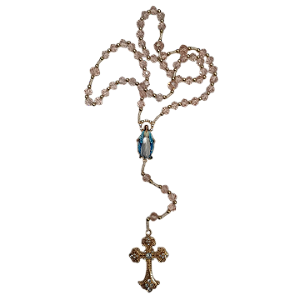 Terço Nossa Senhora Das Graças Cristal Dourado